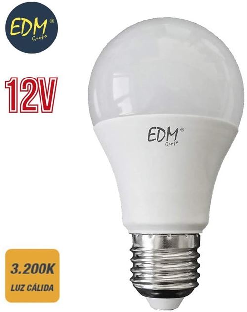 12v ampoule LED 10W E27 810 lumens 3200k lumière chaude EDM 98850