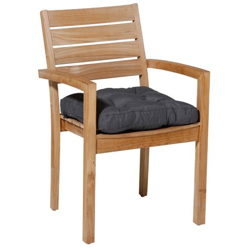 Madison Coussin de siège Panama 47 x 47 cm Gris FLORB239