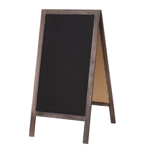 Panneau publicitaire XL MENDLER HWC-C17, 2 surfaces, pliable, 100x50cm brun shabby