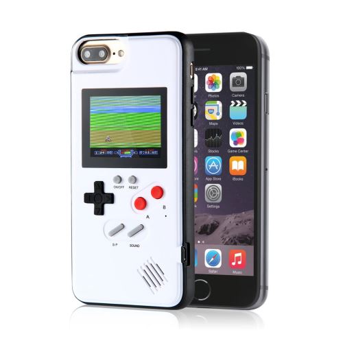 Coque téléphone avec Console de Jeu avec 36 Petits Jeux écran couleur pour IPhone8 plus / 7plus/ 6plus Blanc