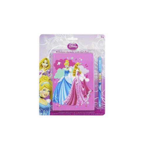 Agenda deluxe avec stylo encre pailletée : princesses disney sambro