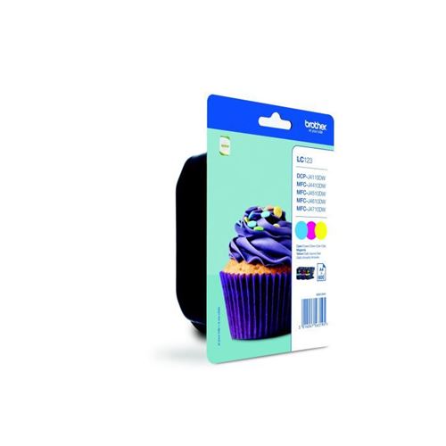 Brother LC123 RainbowPack - Jaune, cyan, magenta - original - blister - cartouche d'encre - pour Brother DCP-J100, DCP-J105, DCP-J132W, DCP-J172W, DCP-J4110DW, DCP-J552DW, DCP-J752DW