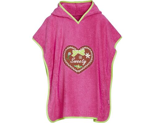 Playshoes badponcho coeur rose filles