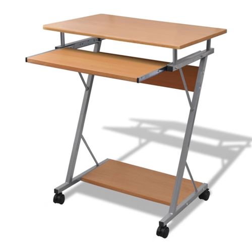 Studenten computerbureau 60 x 40 x 75 cm (bruin)