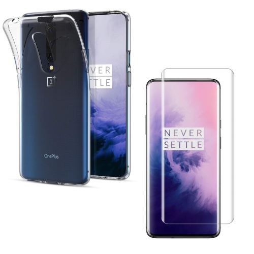 Coque pour ONEPLUS 7 PRO et Verre Trempe - Protection Silicone Souple Ultra Mince Film Vitre Protection Ecran [Phonillico®]