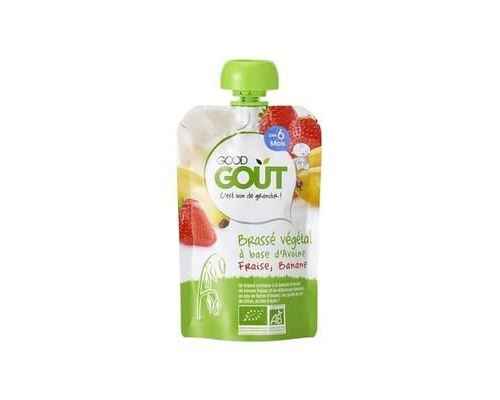 GOOD GOUT Brassé végétal à base d'avoine Fraise Banane 90g BIO