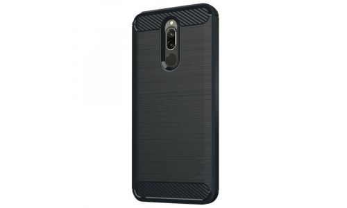 Coque pour Xiaomi Redmi 8 coloris noir aspect carbone