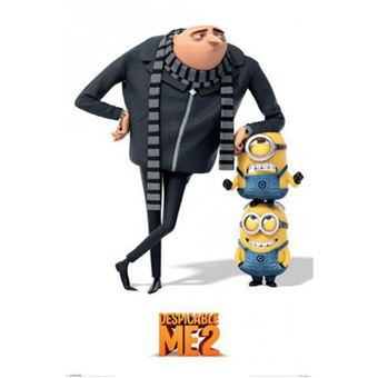Moi Moche Et Mechant Poster 2 Gru Avec Minions Dave Et Stuart 91x61 Cm Poster Affiche Enroule Top Prix Fnac