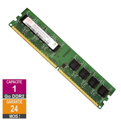 Barrette Mémoire 1Go RAM DDR2 Hynix HYMP512U64CP8-Y5 DIMM PC2-5300U