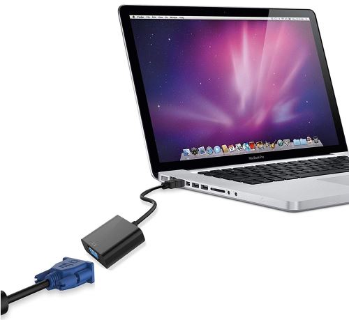 INECK® adaptateur HDMI vers VGA, HDMI mâle vers VGA femelle câble convertisseur vidéo avec port audio pour ordinateur portable PC HDTV Projecteur et d'autres périphériques HDMI