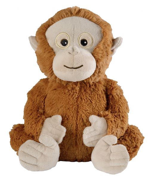 Warmies orang-outan en peluche chaud 33 cm marron