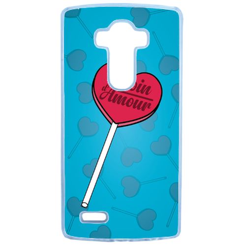 Coque Besoin Damour Fond Bleu Compatible Lg G3 Transparent