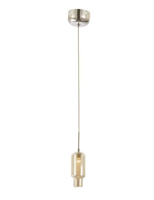 Paris Prix - Lampe Suspension Verre inca 8cm Brun