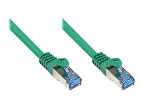 Good Connections - Cordon de raccordement - RJ-45 (M) pour RJ-45 (M) - 5 m - SFTP, PiMF - CAT 6a - sans halogène, sans crochet - vert