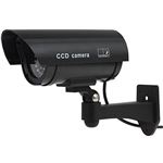 Caméra Factice Extérieur - Fausse Caméra de Vidéosurveillance avec LED Clignotante - Panneau Solaire - Usage Extérieur/Intérieur - Blanc Caméra Factice Extérieur - Fausse Caméra de Vidéosurveillance avec LED Clignotante - Panneau Solaire - Usage Extérieur/Intérieur - Blanc