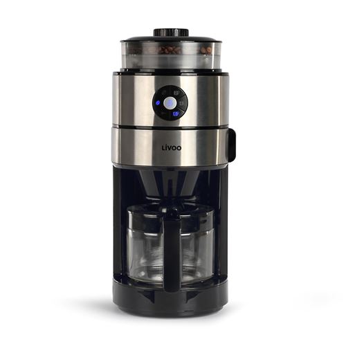LIVOO Feel good moments Cafetière avec Broyeur Intégré Noir