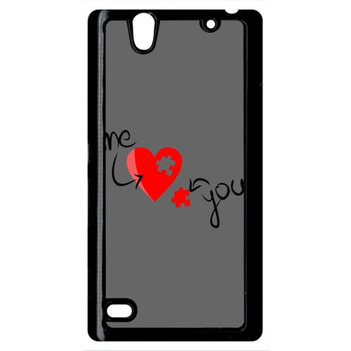 Coque Me Love You Gris Compatible Sony Xperia C4 Transparent