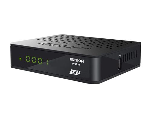 EDISION Récepteur satellite Full HD HDTV DVB-S2 Proton LED (HDMI, péritel, USB 2.0, affichage LED) Astra 19.2 préprogrammé noir