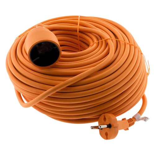 Zenitech Incolore - Prolongateur Sans Terre 16A Ho5vv-F 2X1,5Mm² 40M - Orange - Image 1