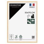 Cadre photo Actual bois blanc 50x70 cm CEANOTHE en résine recyclée Verre acrylique Incassable - Fabriqué en France
