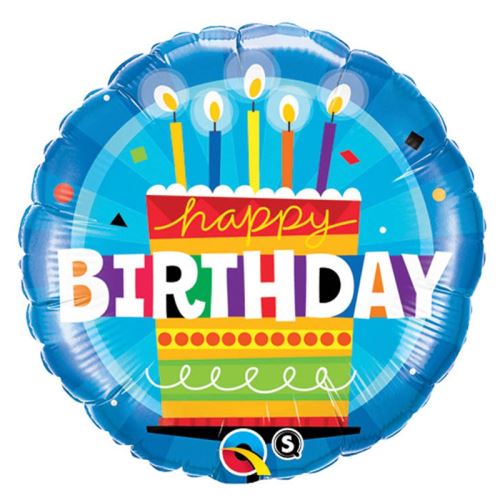 ballon 45 cm cake blue