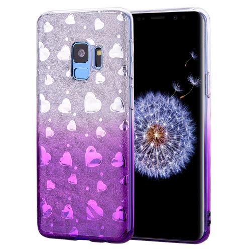 Galaxy S9 Coque Protection Tpu Cœur Violet Als88884
