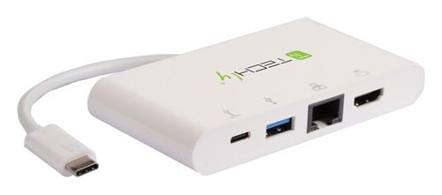 Techly iadap usb31-dock1 usb 3.0 (3.1 gen 1) type-c 5000mbit s blanc hub & concentrateur 102086