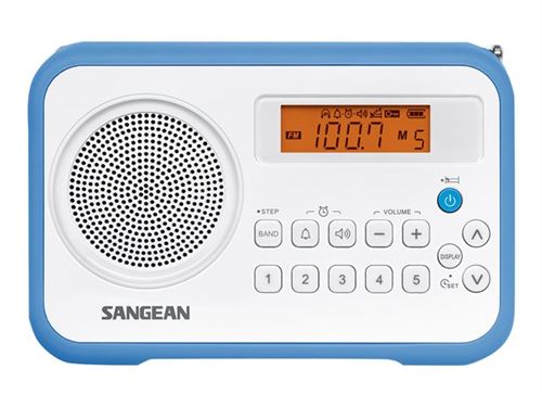 Sangean-PR-D18 - Radio portable - 1 Watt - blanc, bleu