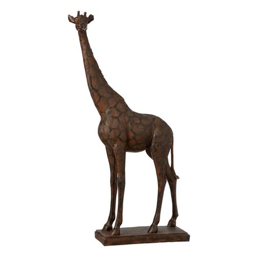 Non Communiqué Marron Statuette Déco "Girafe" 83Cm