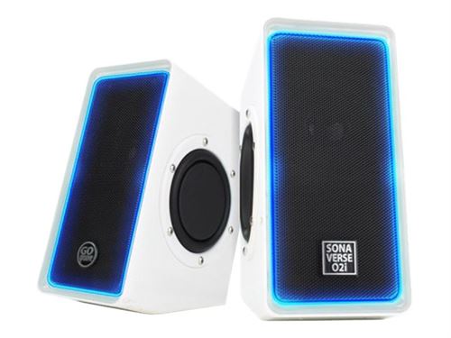 GOgroove SonaVERSE O2i - Luidsprekers - voor PC - 7 Watt (Totaal) - glanzend wit