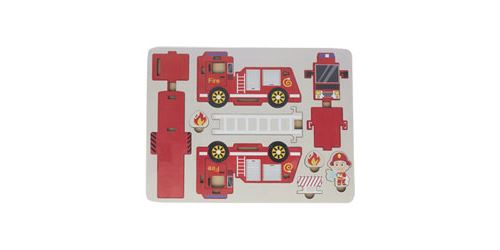 Puzzle 3D camion de pompier