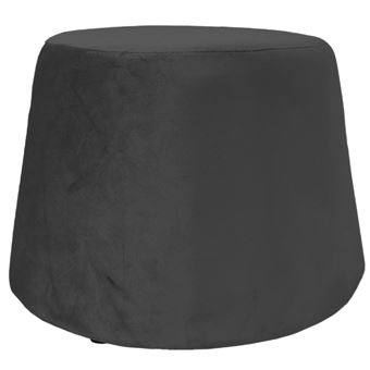 LEFEBVRE-TEXTILE Pouf recouvert de velours noir 31.5 x 34 x 46.5 cm - 1