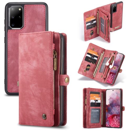 Etui en PU split vintage rouge pour votre Samsung Galaxy S20 Plus