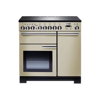 Falcon Professional Deluxe 90 - Cuisinière (four à deux étages) - pose libre - largeur : 90 cm - profondeur : 64.9 cm - hauteur : 90.5 cm - avec système auto-nettoyant - crème