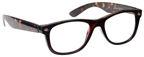 UV Reader UVR007 Lunettes de lecture unisexes avec boîtier Style Wayfarer Écaille de tortue Marron