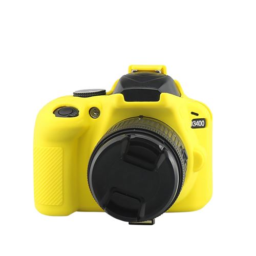 En caoutchouc souple en silicone Coque Couvercle de protection pour Nikon D3400 Caméra Sac tampon