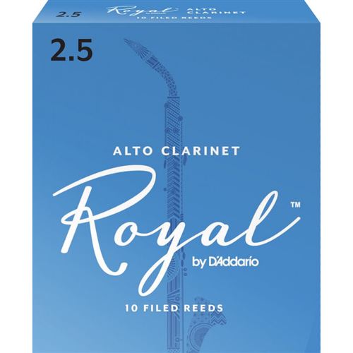 D'Addario RDB1025 - Anches clarinette alto, force 2.5, boîte de 10
