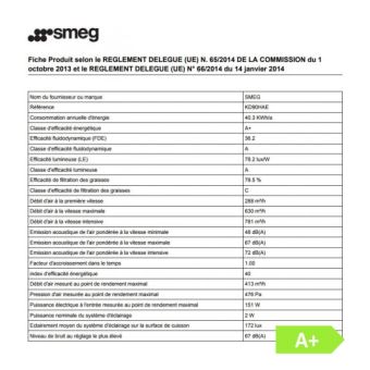 Hotte murale smeg kd90hae anthracite