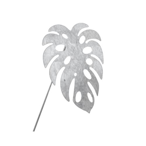 feuille philo monstera zinc sur pic 21x26cm