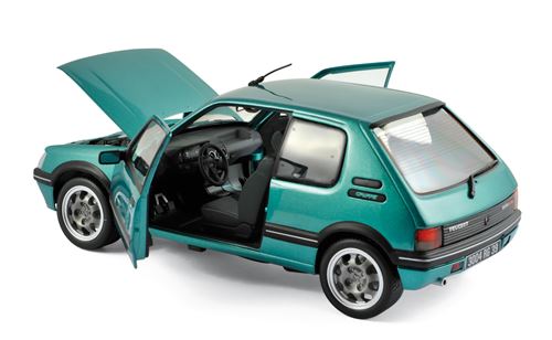Véhicule Miniature - Peugeot 205 Gti Griffe 1.9L 1990 - Vert - Echelle 1:18 Norev - Exclusivité Internet