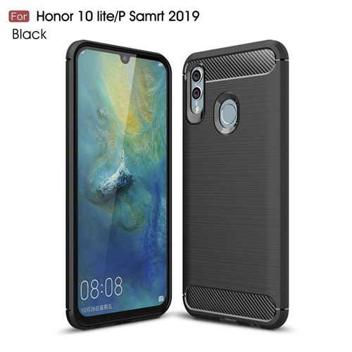 Coque en TPU fibre de carbone noir pour votre Huawei P Smart (2019)/Honor 10 Lite