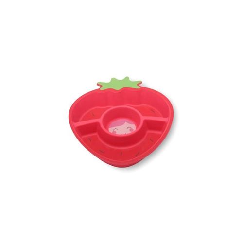 PLASTOREX Assiette compartiments - Fraise