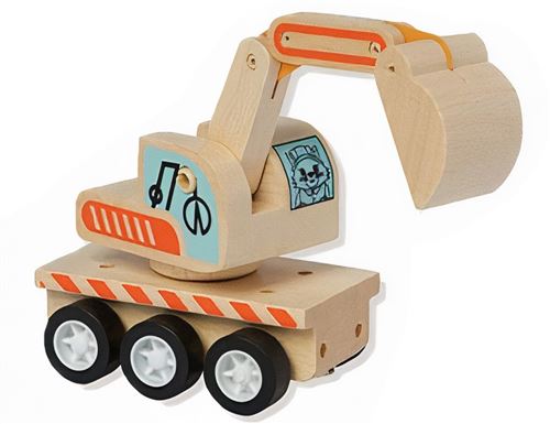 Manhattan Toy excavateur Varoom junior 10 cm bois naturel