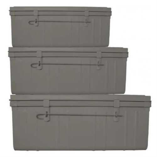 Pierre Henry - Set de 3 malles en acier Habitat 80 - 90 et 100 cm Taupe
