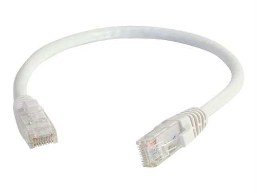 C2G Cat6 Booted Unshielded (UTP) Network Patch Cable - cordon de raccordement - 30 cm - blanc