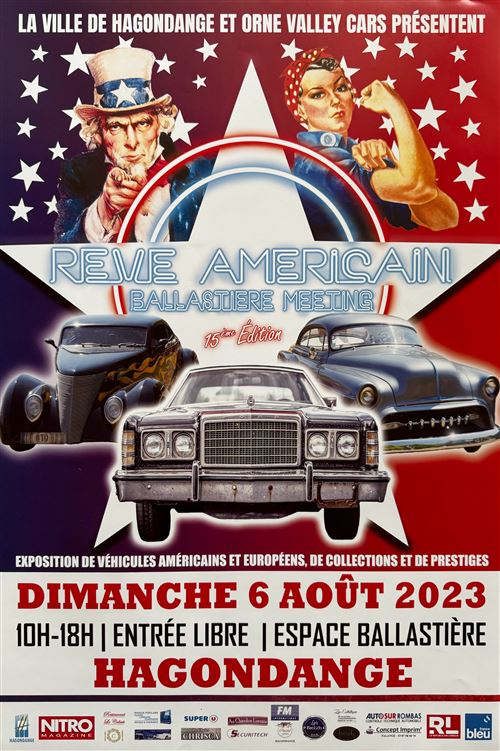 Affiche - Rêve Americain - Ballastiere Meeting - 40x60cm