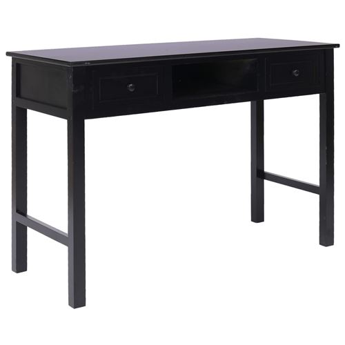 Non Communiqué Noir Vidaxl Bureau 110 X 45 X 76 Cm Bois