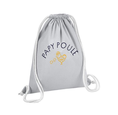 Fabulous Sac de Gym en Coton Gris Papy Famille Poule 12 Litres