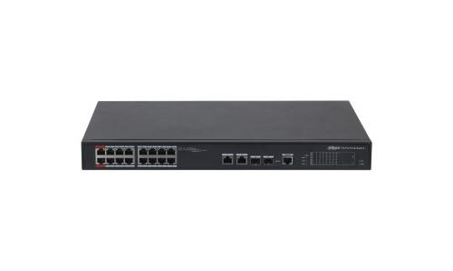 Dahua DH-PFS4218-16ET-240 - Commutateur - Géré - 2 x SFP Gigabit combiné + 16 x 10/100 (PoE) - de bureau - PoE (240 W)