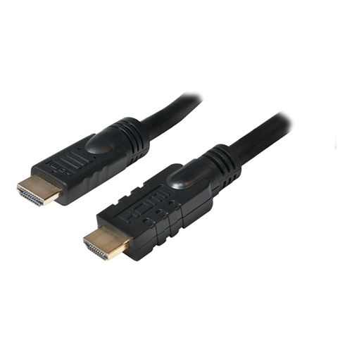 LogiLink - HDMI-kabel met ethernet - HDMI male naar HDMI male - 25 m - zwart - actief, gevormd, 4K ondersteuning
